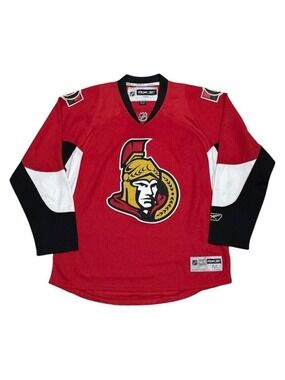 OTTAWA SENATORS Reebok NHL Red Embroidered Hockey Jersey Mens Medium